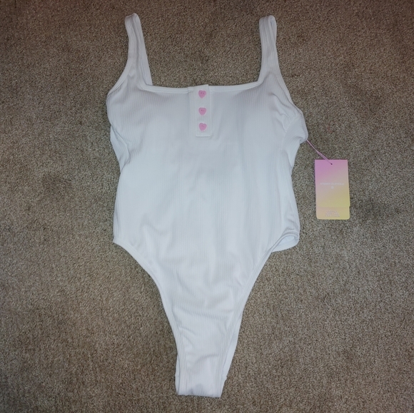 Stoney Clover Lane x Target white ribbed one piece - Picture 4 of 8
